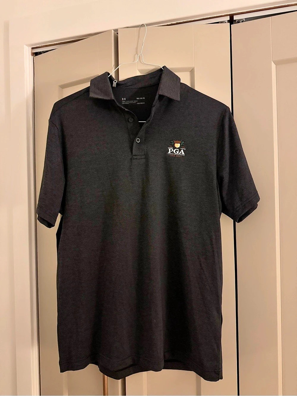 Under Armour 2023 PGA Championship Oak Hill Tech Polo Black Polo Size Medium NWT